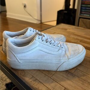 Woman’s size 8 white vans